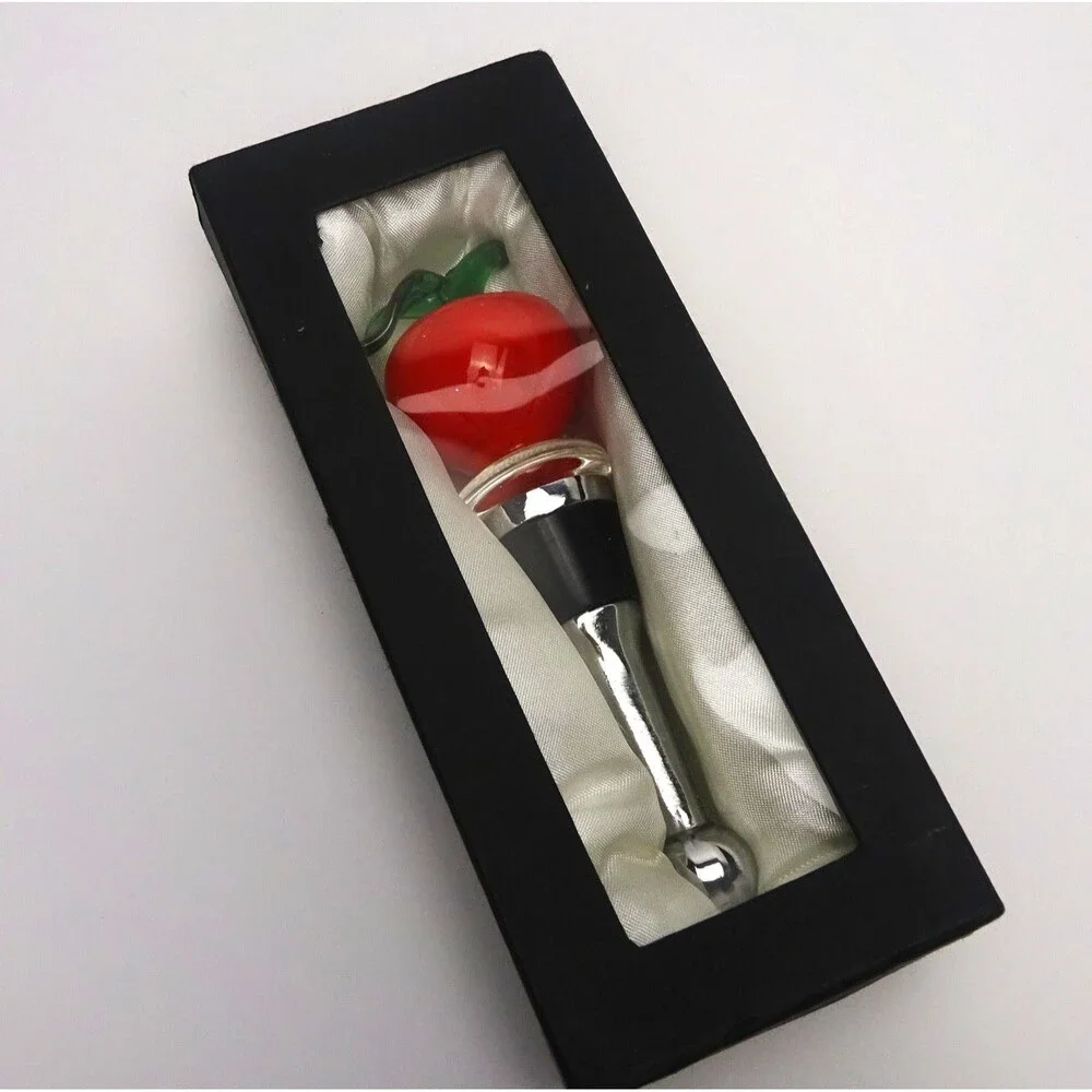 LSARTS Glass Apple Wine Stopper 🍏 Gift Box Included